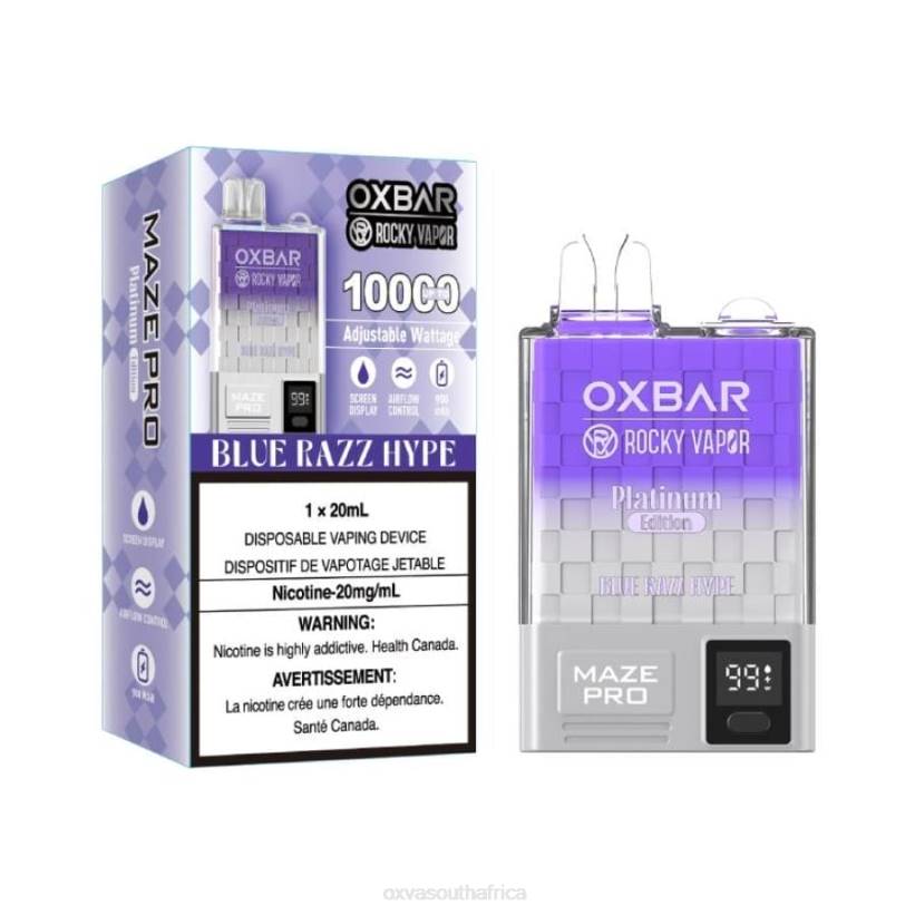 OXVA Vape Flavors - OXVA OXBAR MAZE PRO 10000 BLUE RAZZ HYPE LN4B16